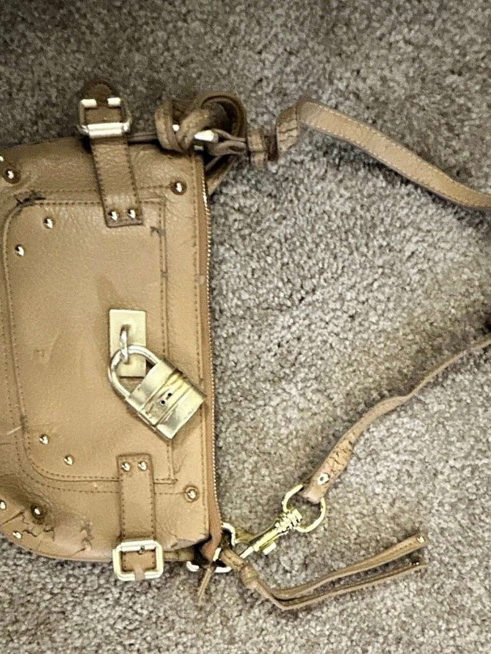 Chloรฉ Paddington Pocket Shoulder Bag Tan Crossbody Bag